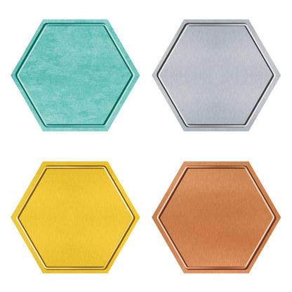 I ♥ Metal™ Hexagons Classic Accents® Variety Pack, 36 Per Pack, 3 Packs - Loomini