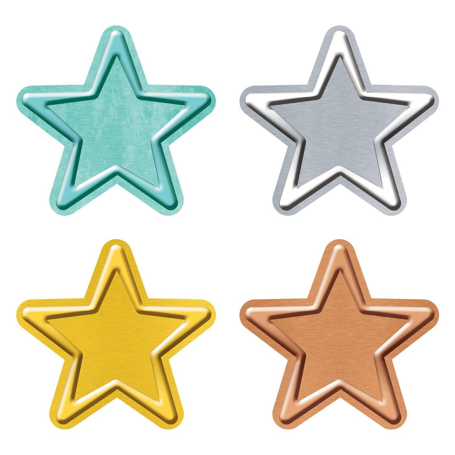 I ♥ Metal™ Stars Classic Accents® Variety Pack, 36 Per Pack, 3 Packs - Loomini