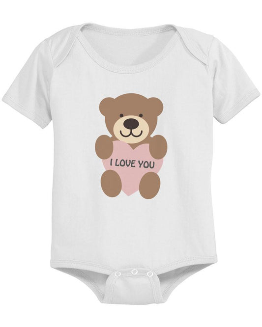 I Love You Baby Bear Cute Infant Bodysuit Great Gift Idea for Holiday - Loomini