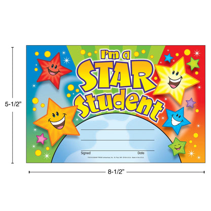 I'm a Star Student Recognition Awards, 30 Per Pack, 6 Packs - Loomini