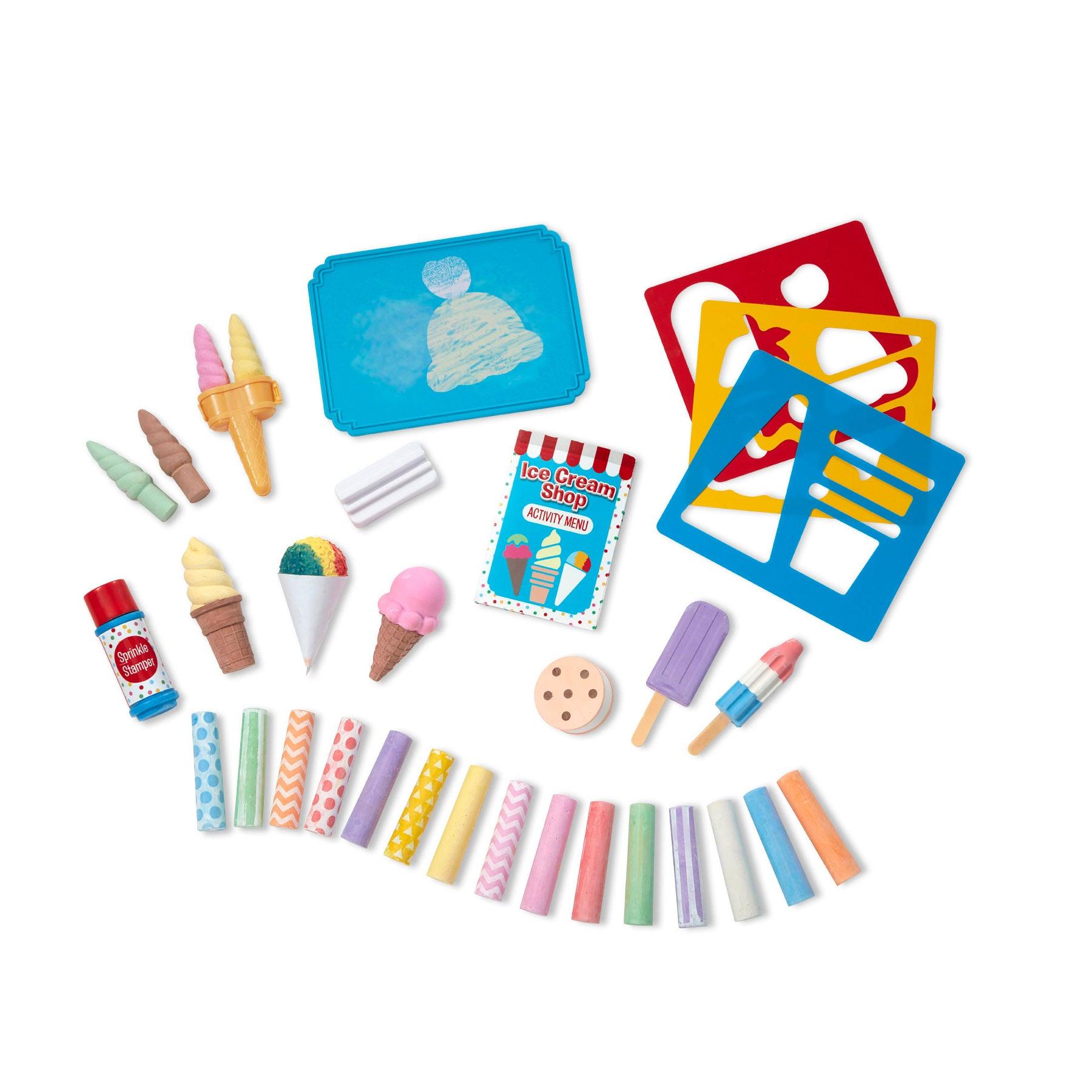 Ice Cream Shop Chalk Play Set - Loomini