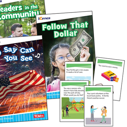 iCivics Grade 2: Leadership & Responsibility 5-Book Set + Game Cards - Loomini