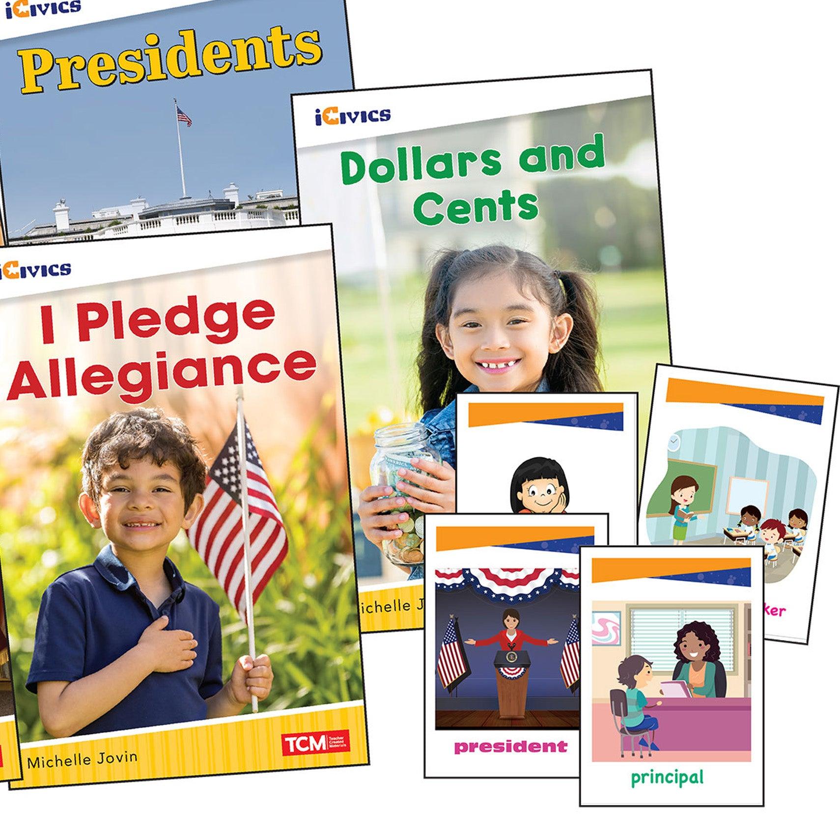 iCivics Grade K: Leadership & Responsibility 5-Book Set + Game Cards - Loomini