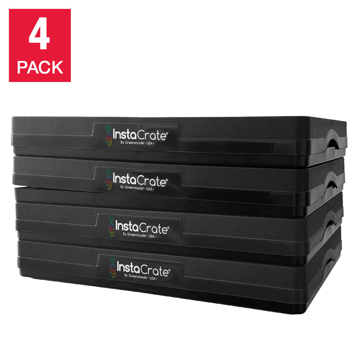 Instacrate Collapsible Storage Bin, 4-Pack