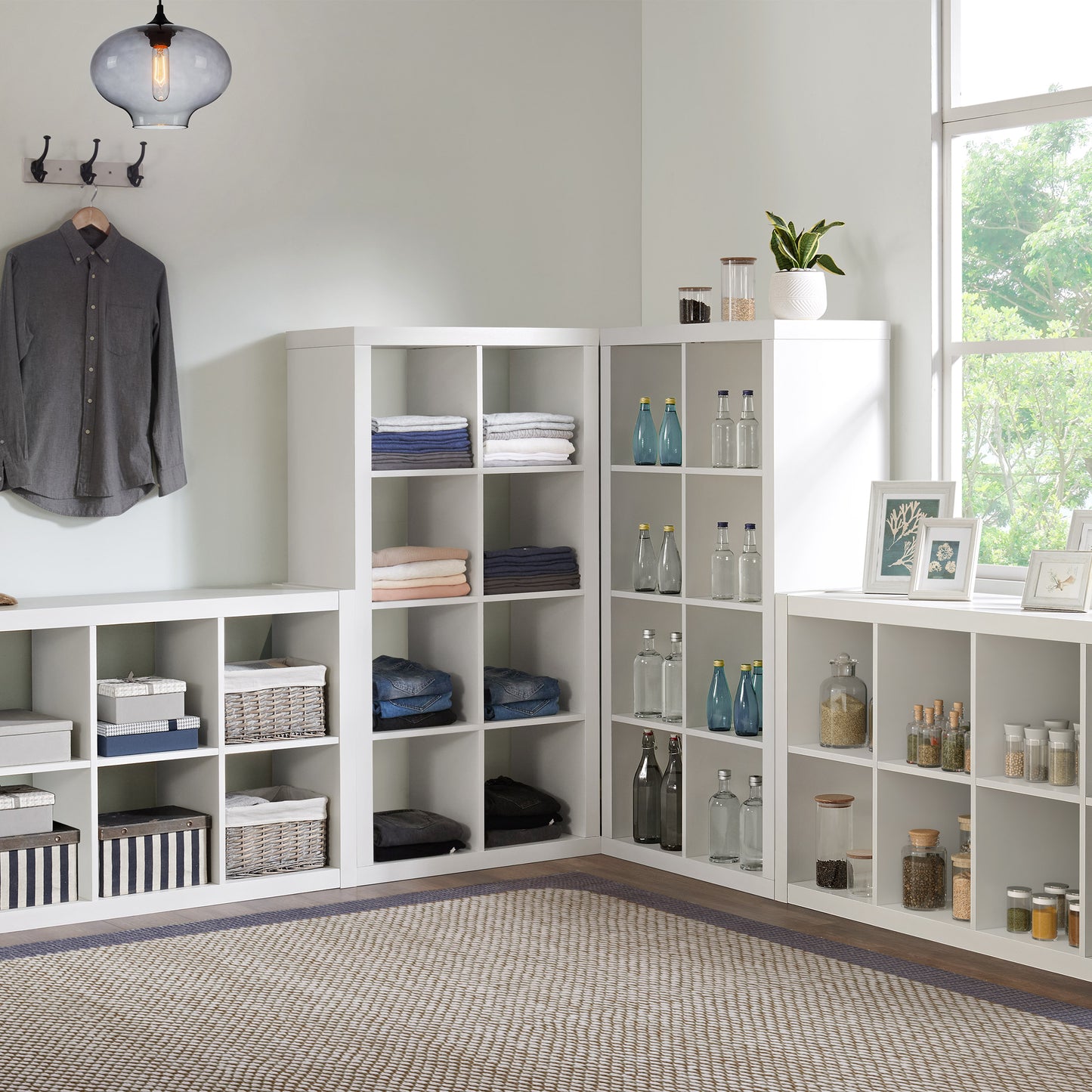 O'Nin Room Divider with 8 Storage Bins