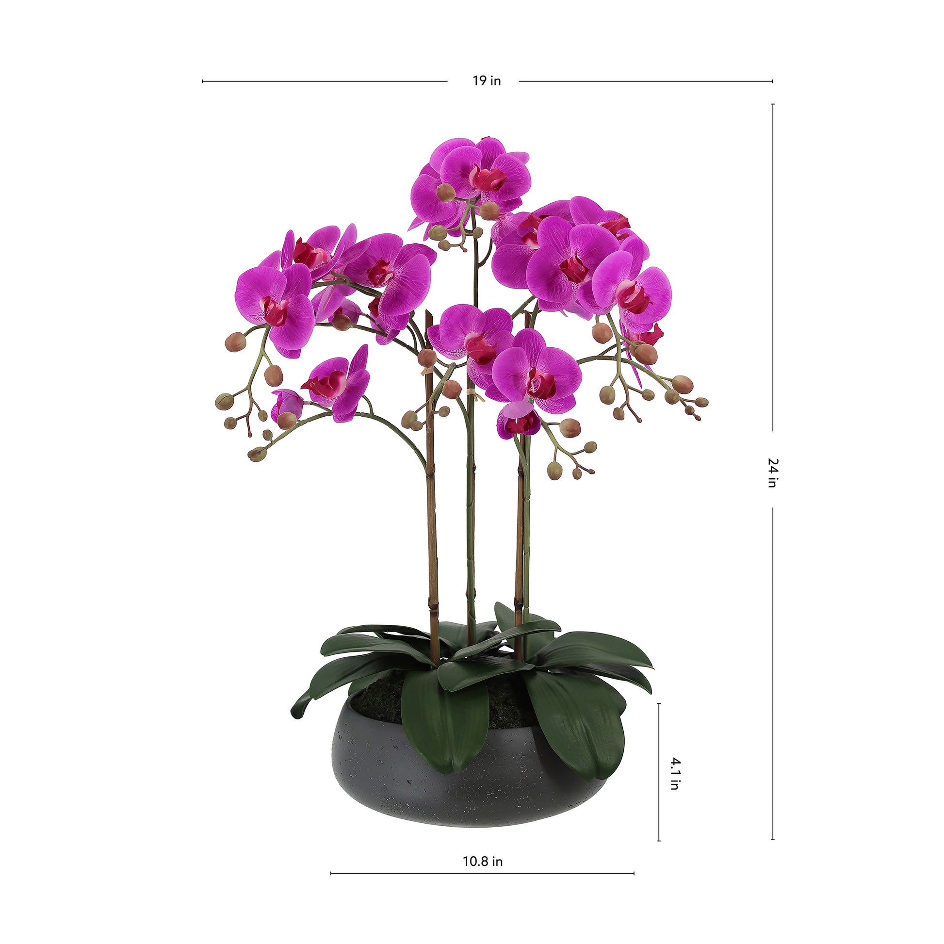 Faux 24” Phalaenopsis Orchid