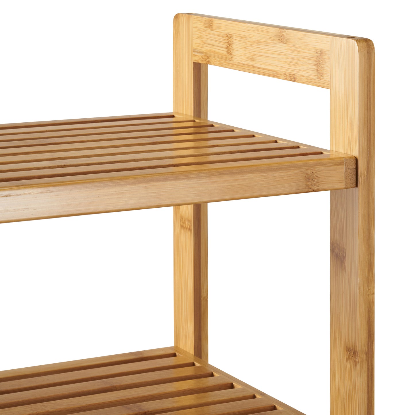 Bamboo 2-Tier Shoe Rack, 2-Pack