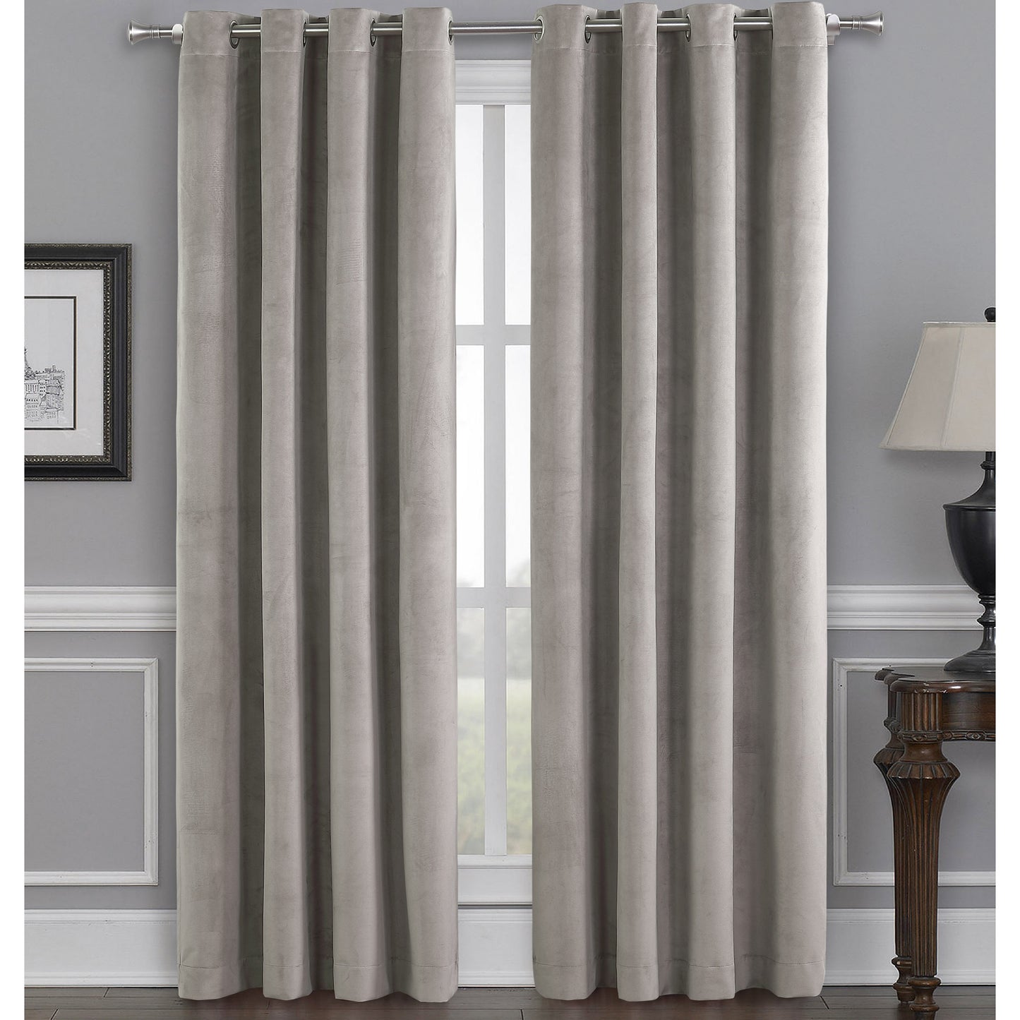 Total Blackout Velvet Window Curtain, 2-Pack