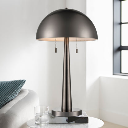 Carmel Tapered Table Lamp with Metal Dome Shade