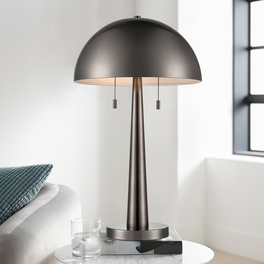 Carmel Tapered Table Lamp with Metal Dome Shade