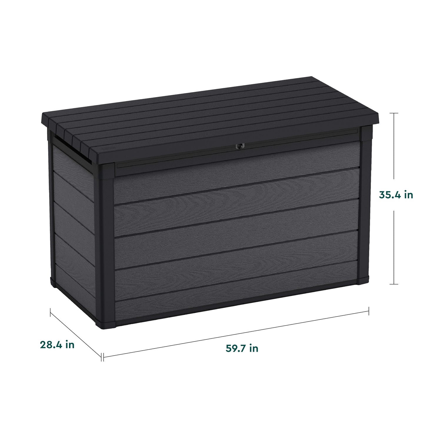 Cortina 200 Gallon Large Resin Deck Box for Patio Outdoor Storage