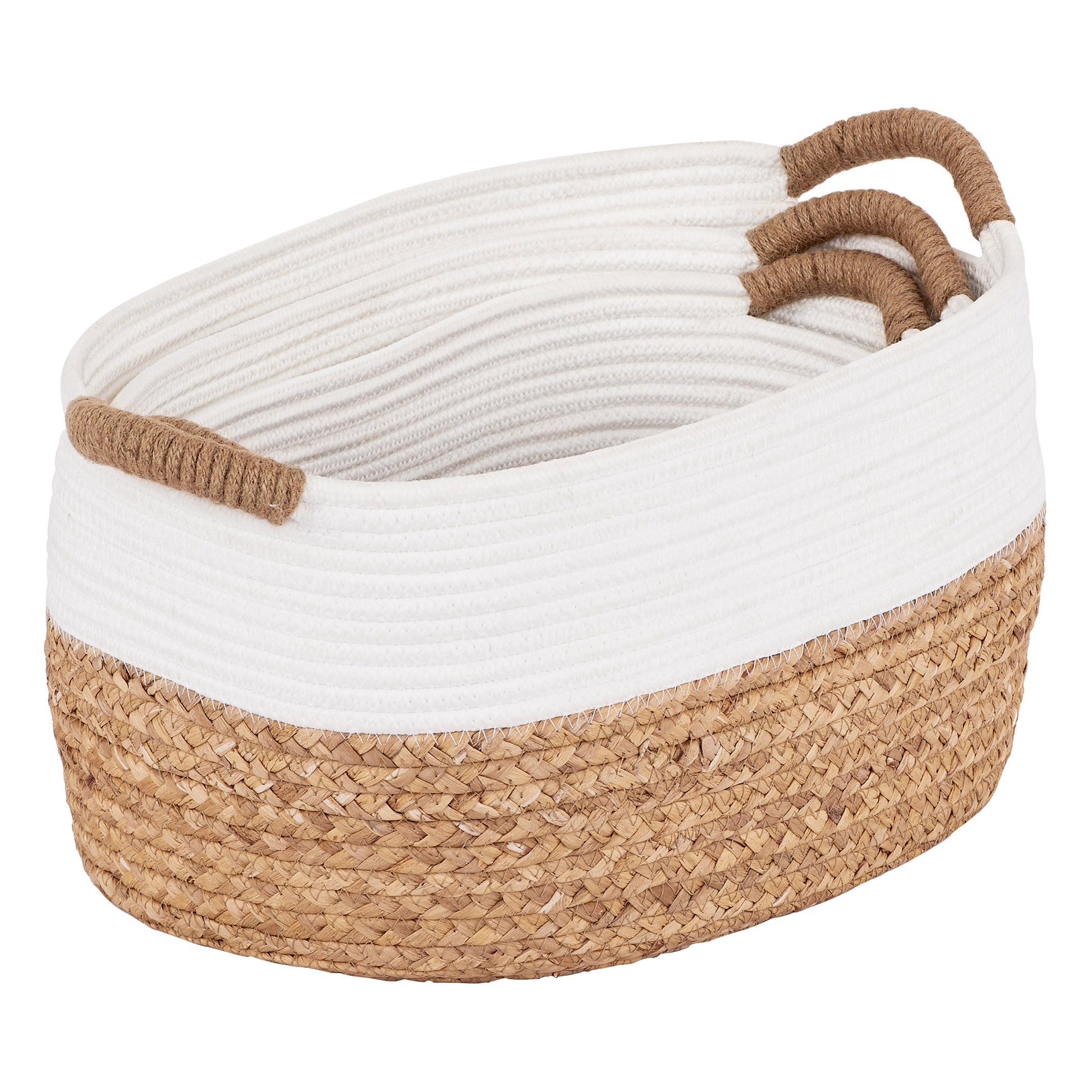 Hyacinth & Rope Baskets, 3-Piece Set