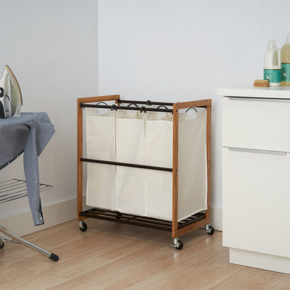 3-Bag Laundry Cart