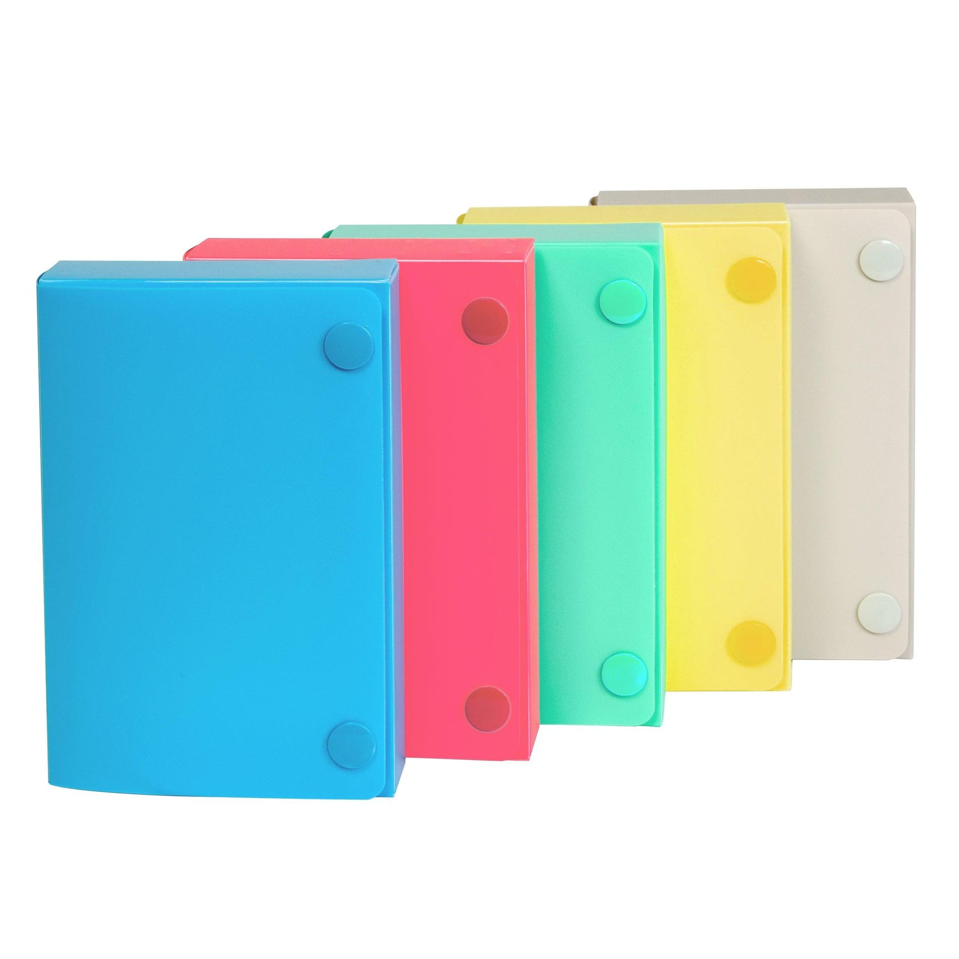 Index Card Case, 3" x 5", Assorted, Pack of 24 - Loomini