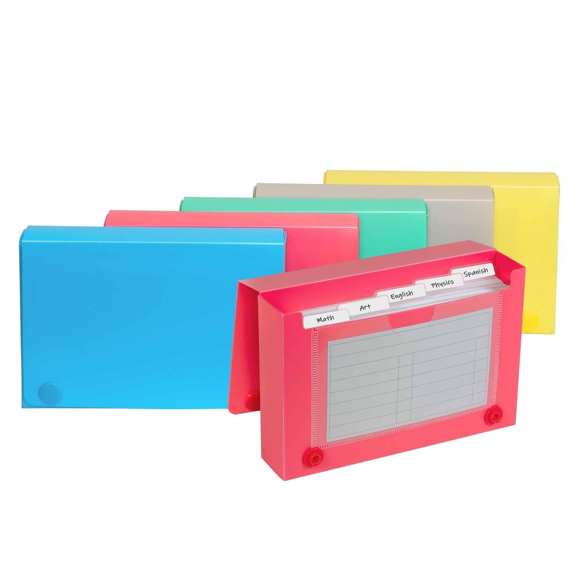 Index Card Case, 3" x 5", Assorted, Pack of 24 - Loomini