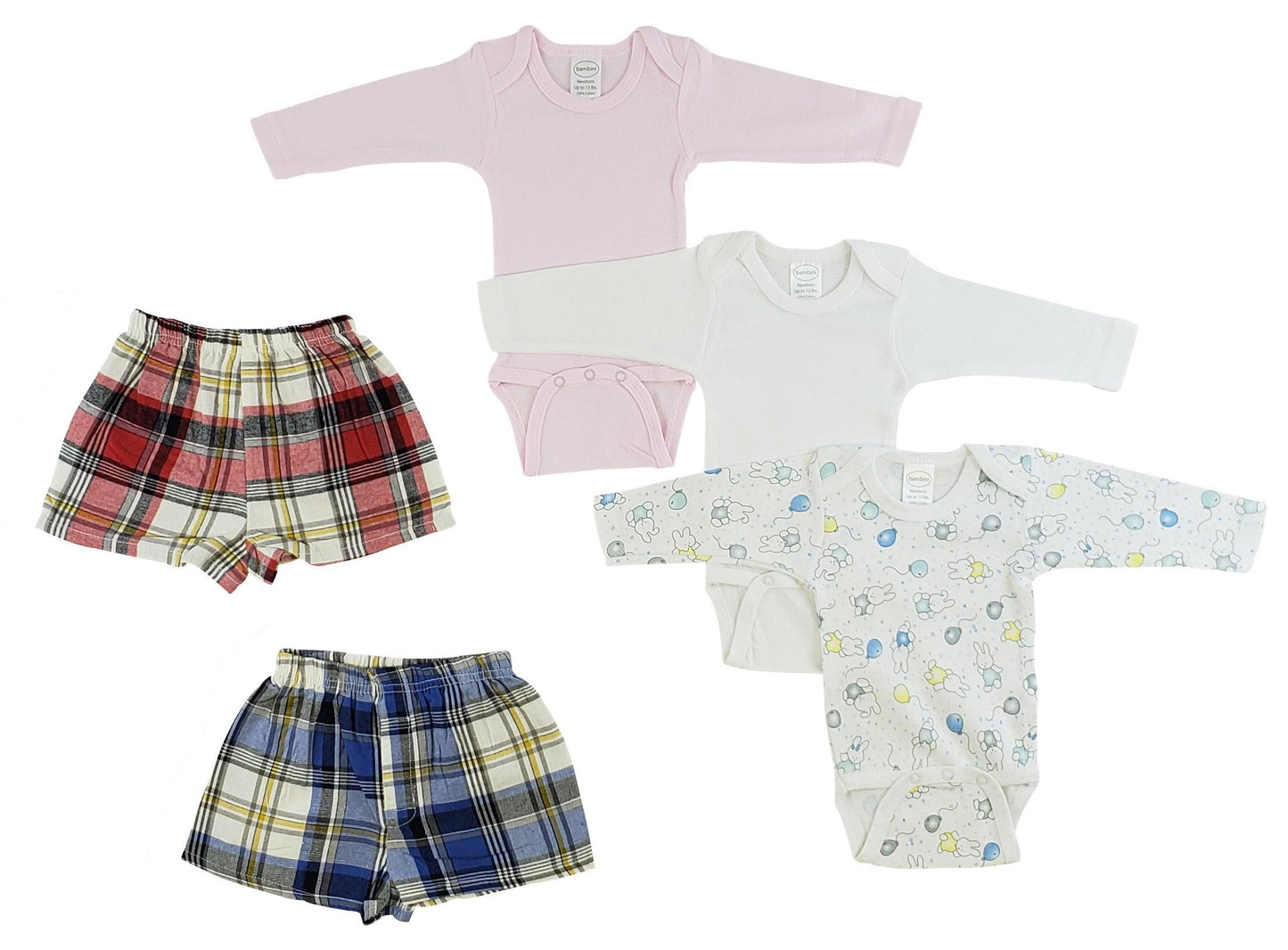 Infant Girls Long Sleeve Onezies And Boxer Shorts - Loomini