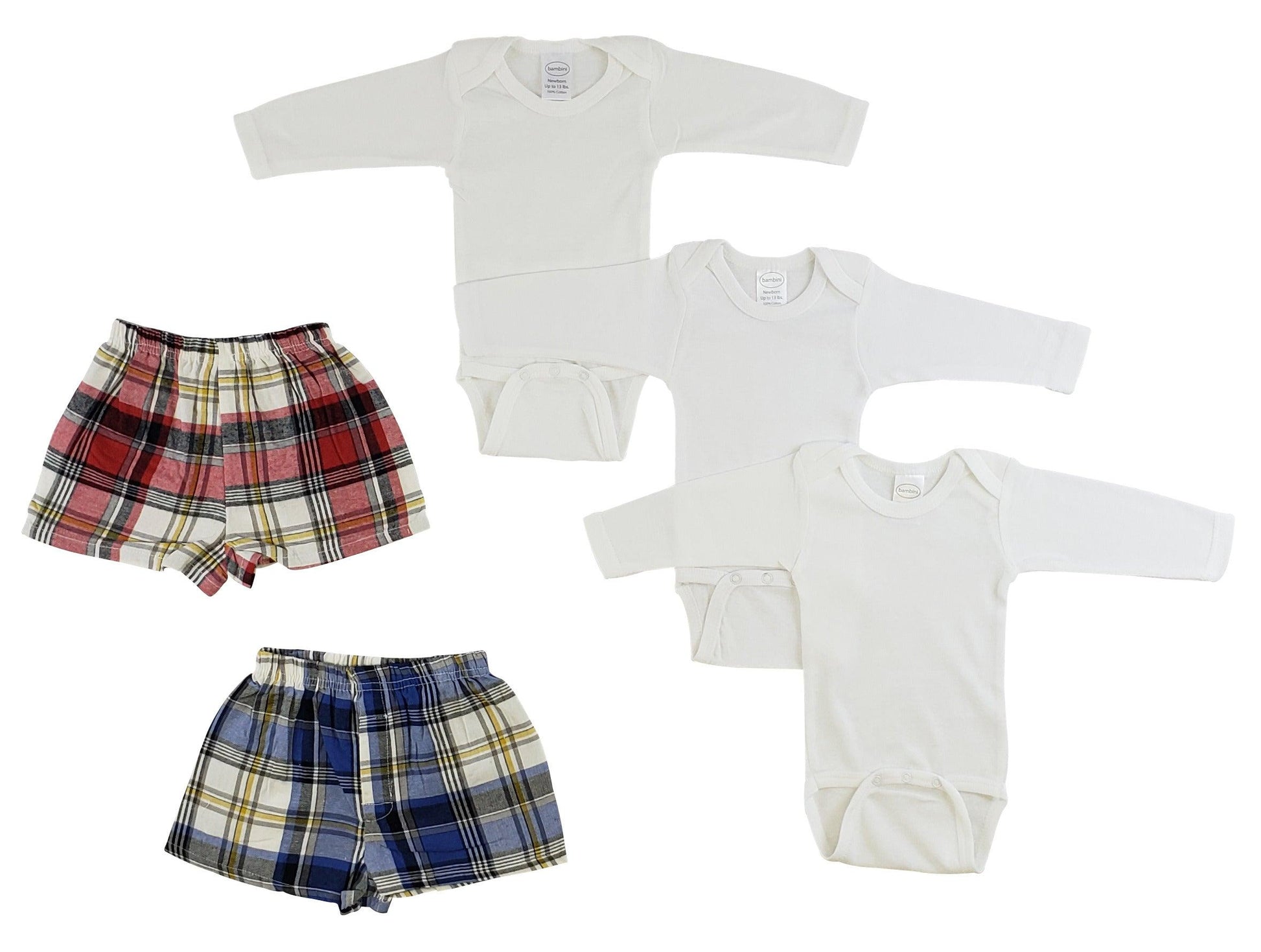 Infant Long Sleeve Onezies And Boxer Shorts - Loomini