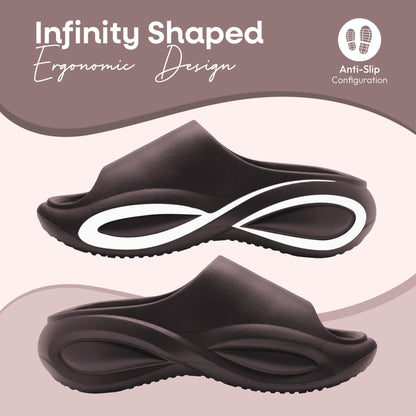 Infinity Slippers for Women Men Adult Stylish Comfortable Non Slip Indoor Outdoor Slides - Loomini