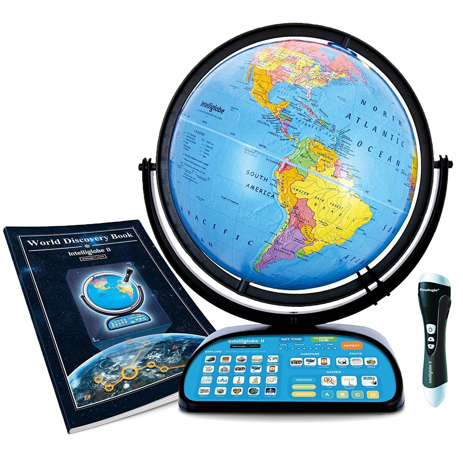 Intelliglobe™ II Deluxe Interactive Globe, 12" - Loomini