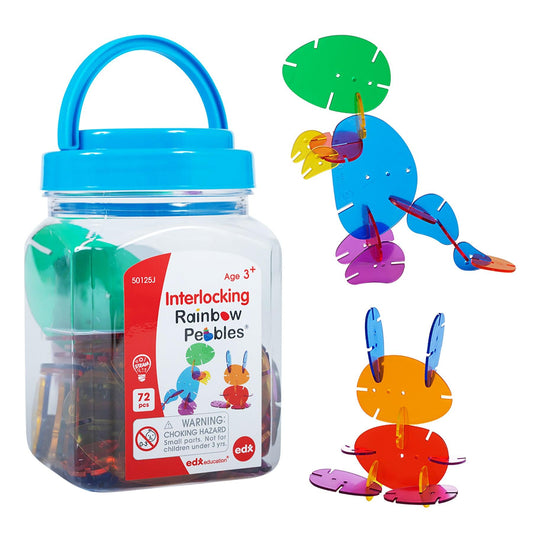 Interlocking Rainbow Pebbles Mini Jar - Loomini