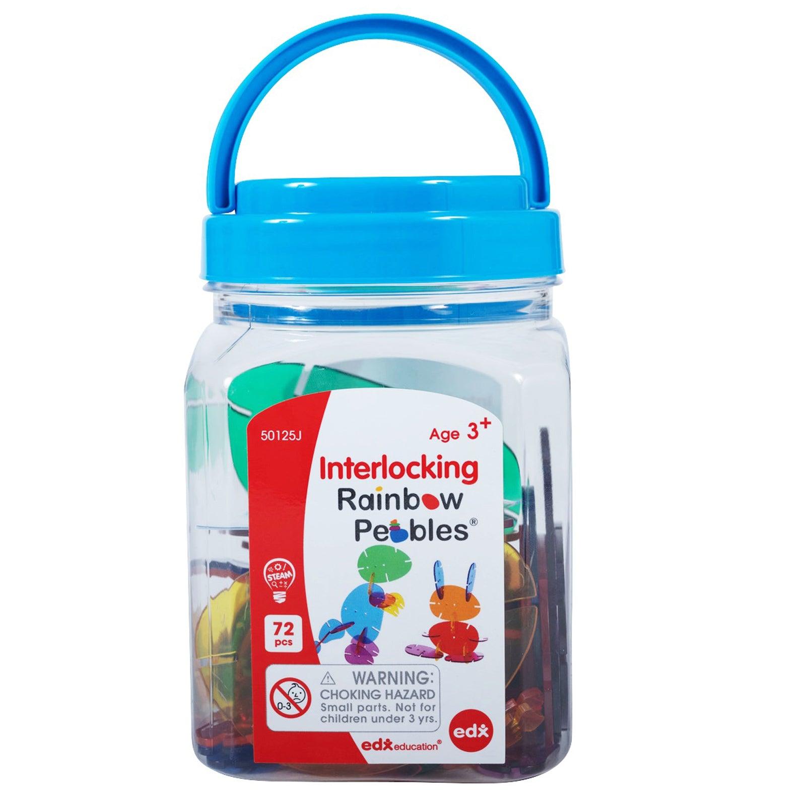 Interlocking Rainbow Pebbles Mini Jar - Loomini