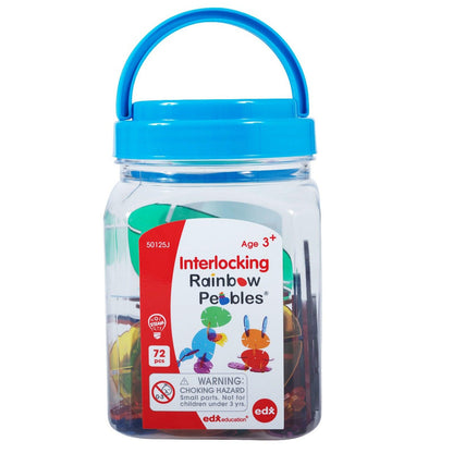 Interlocking Rainbow Pebbles Mini Jar - Loomini