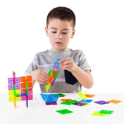 Interlox Squares Building Set, 96 Pieces - Loomini