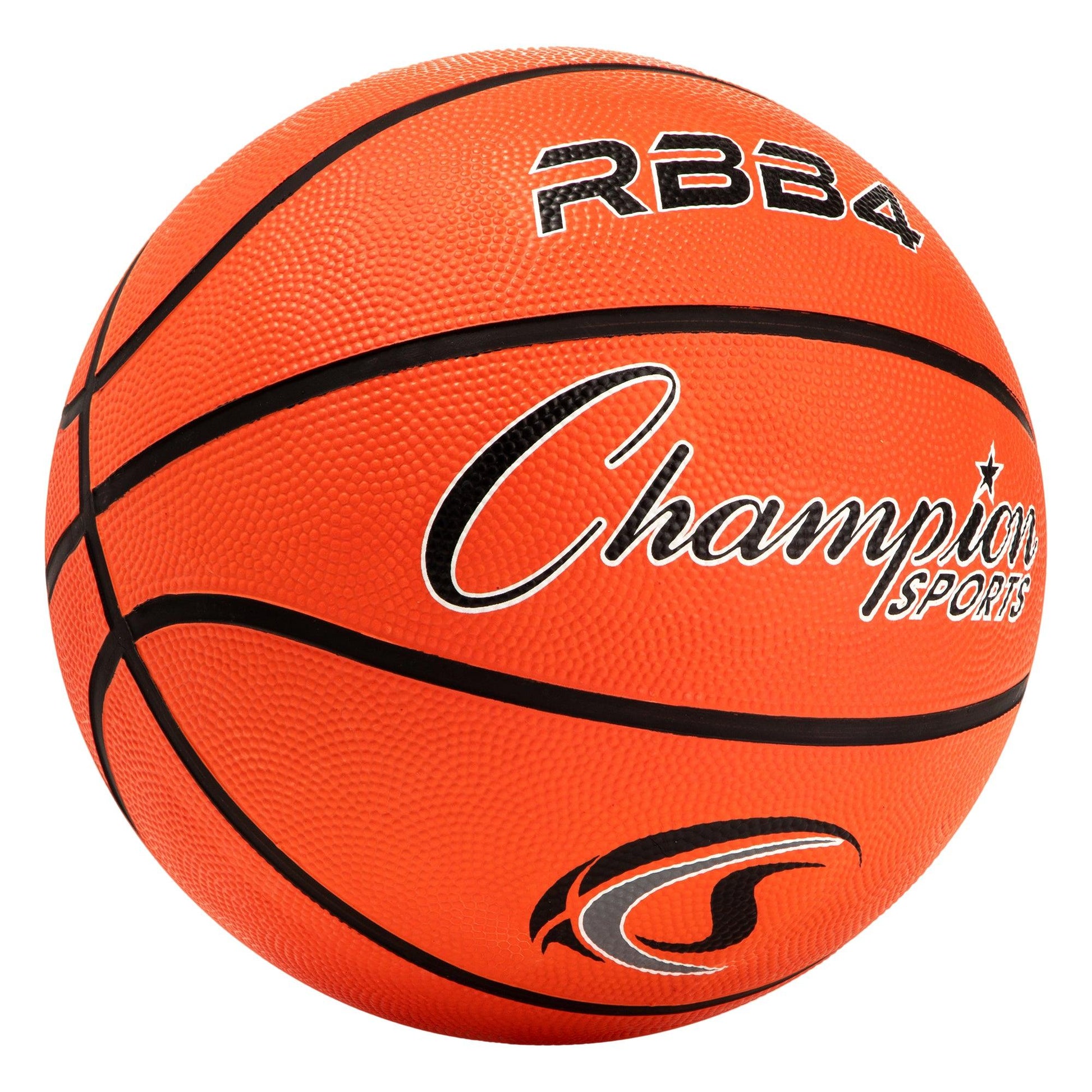 Intermediate Rubber Basketball, Size 6, Orange, Pack of 2 - Loomini