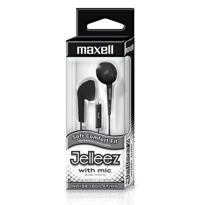 Jelleez™ Soft Earbuds with Mic, Black, Pack of 2 - Loomini