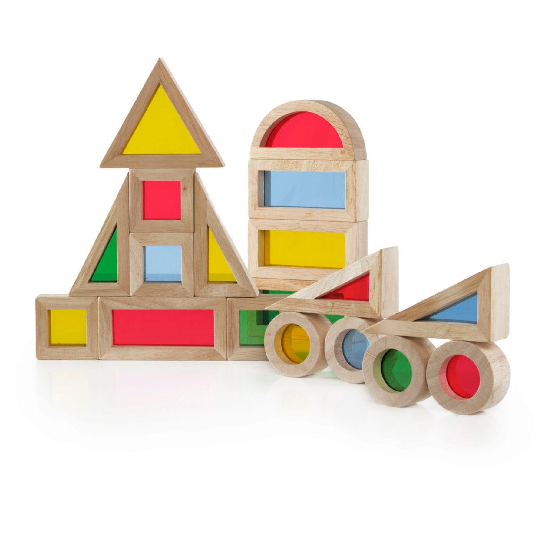 Jr. Rainbow Blocks, 20 Pieces - Loomini