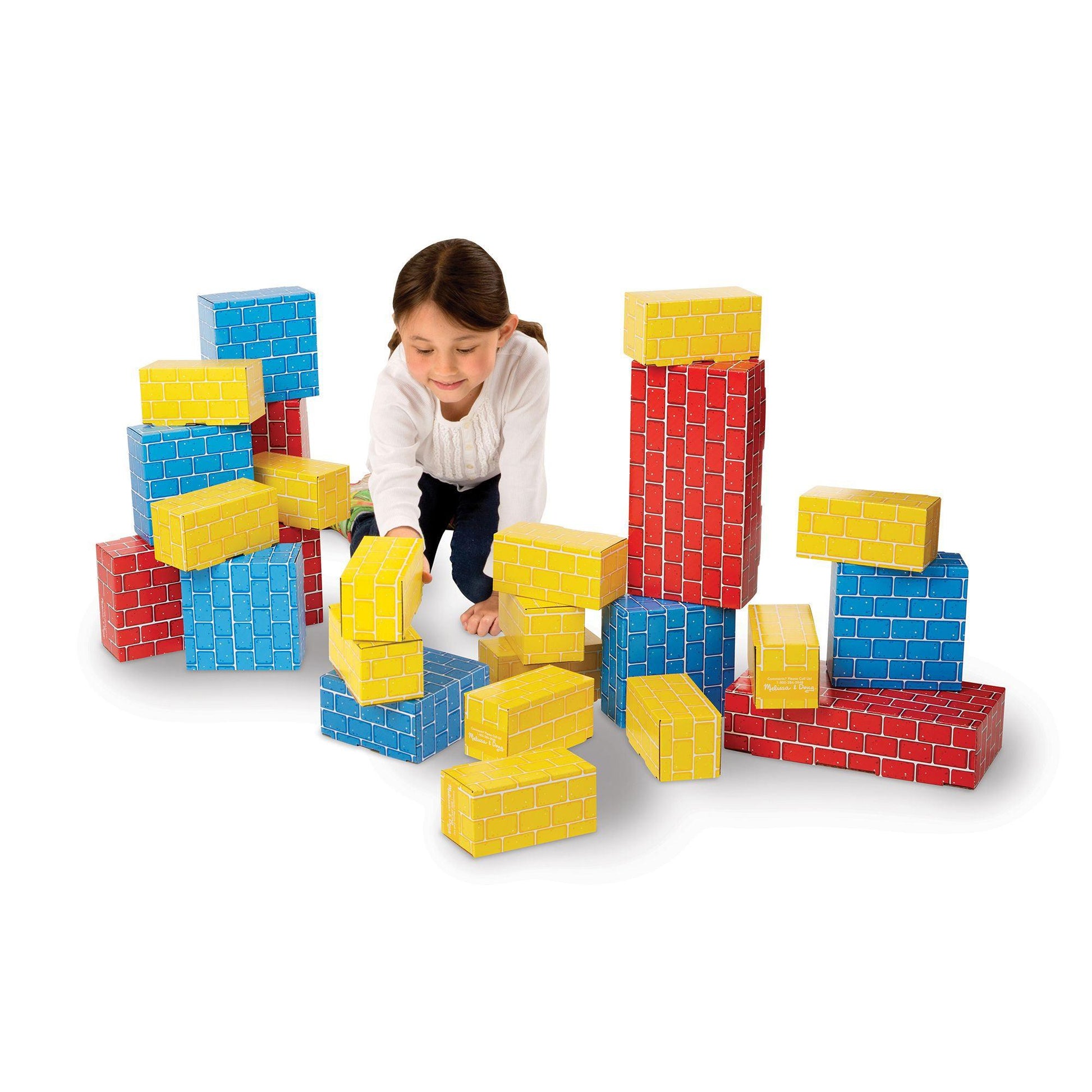 Jumbo Cardboard Blocks, 24-Piece Set - Loomini