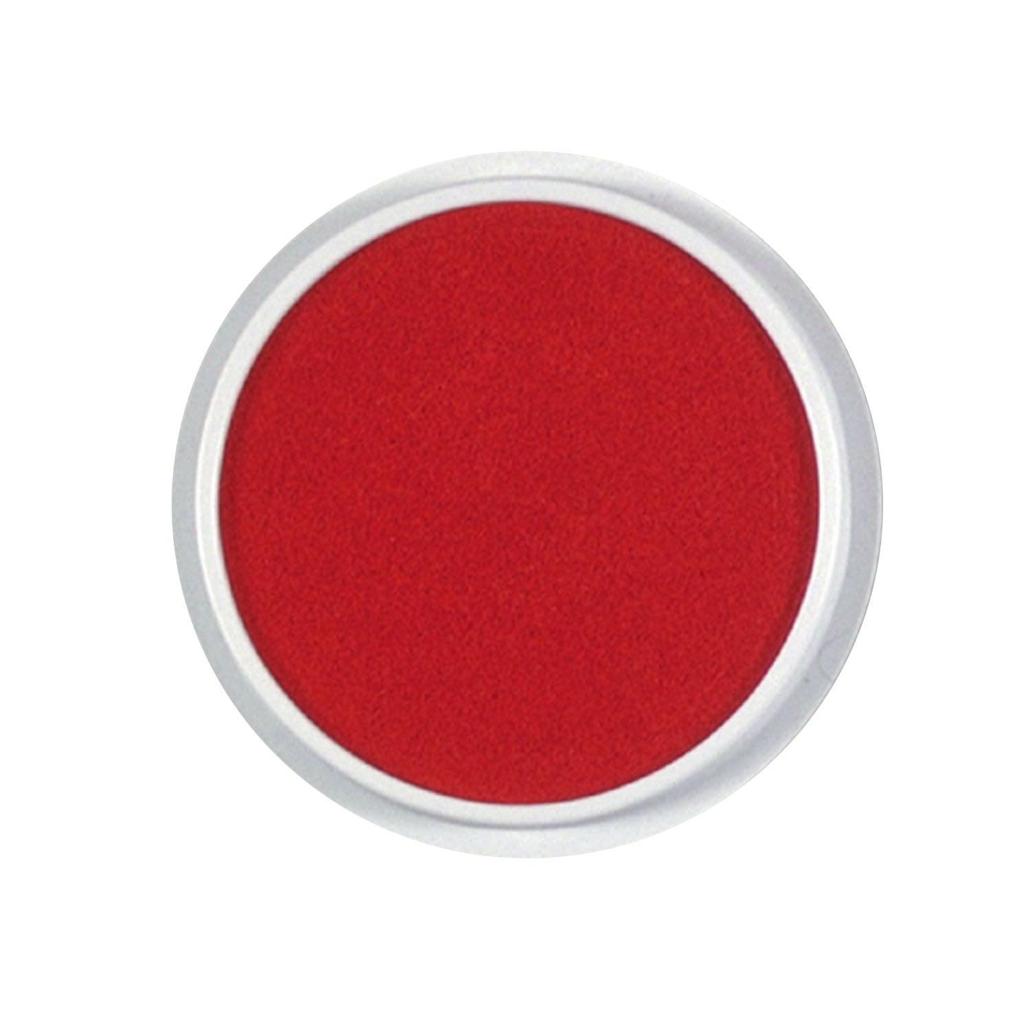 Jumbo Circular Washable Stamp Pad - Red - 5.75" dia. - Pack of 6 - Loomini