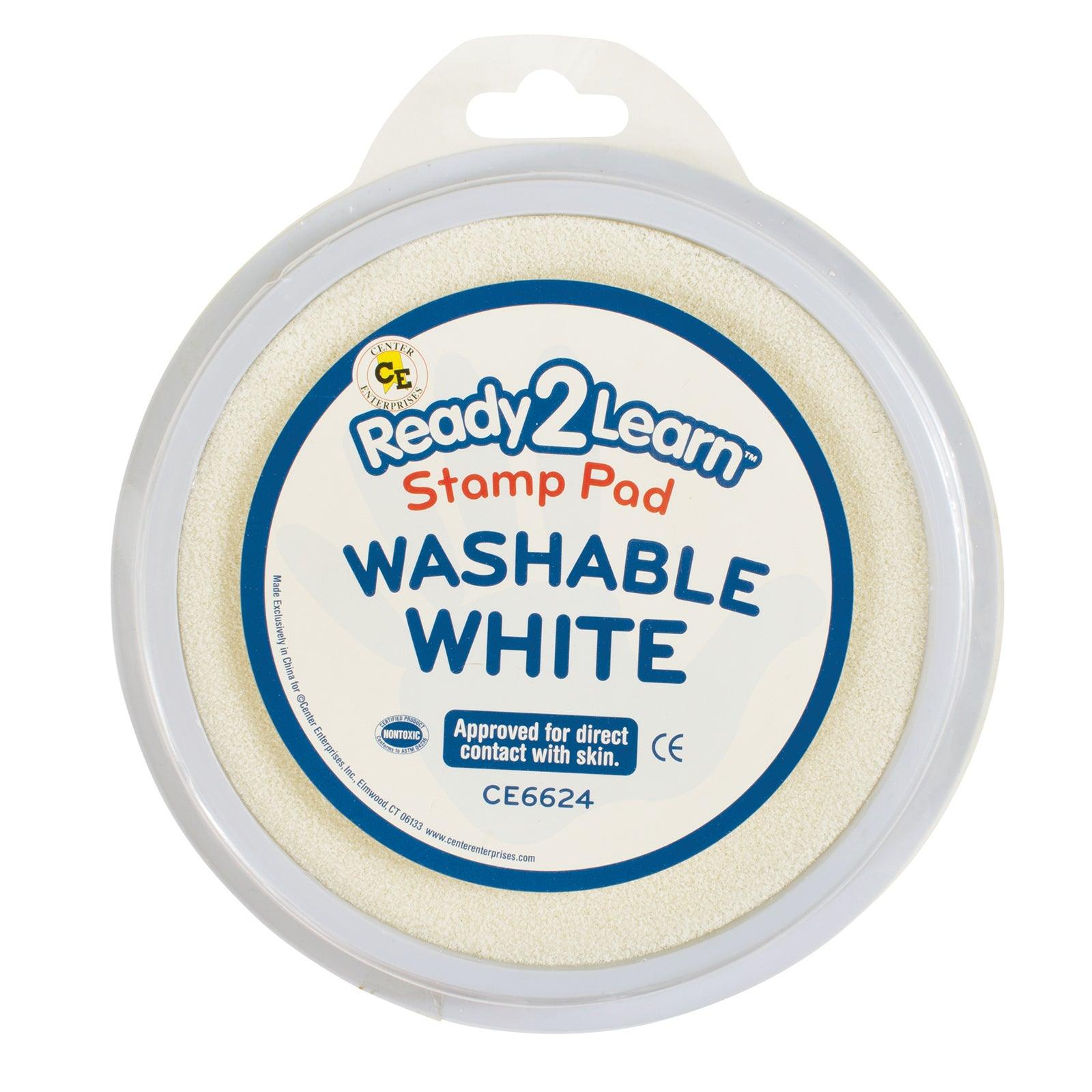 Jumbo Circular Washable Stamp Pad - White - 5.75" dia. - Pack of 3 - Loomini