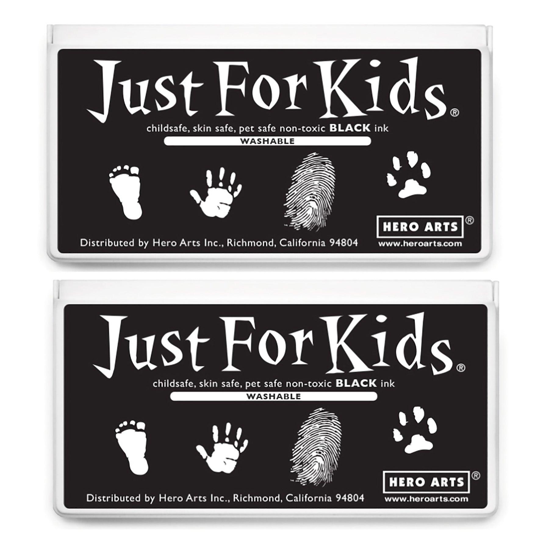 Jumbo Just for Kids Stamp Pad, Black, Pack of 2 - Loomini