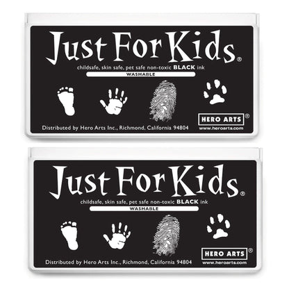 Jumbo Just for Kids Stamp Pad, Black, Pack of 2 - Loomini