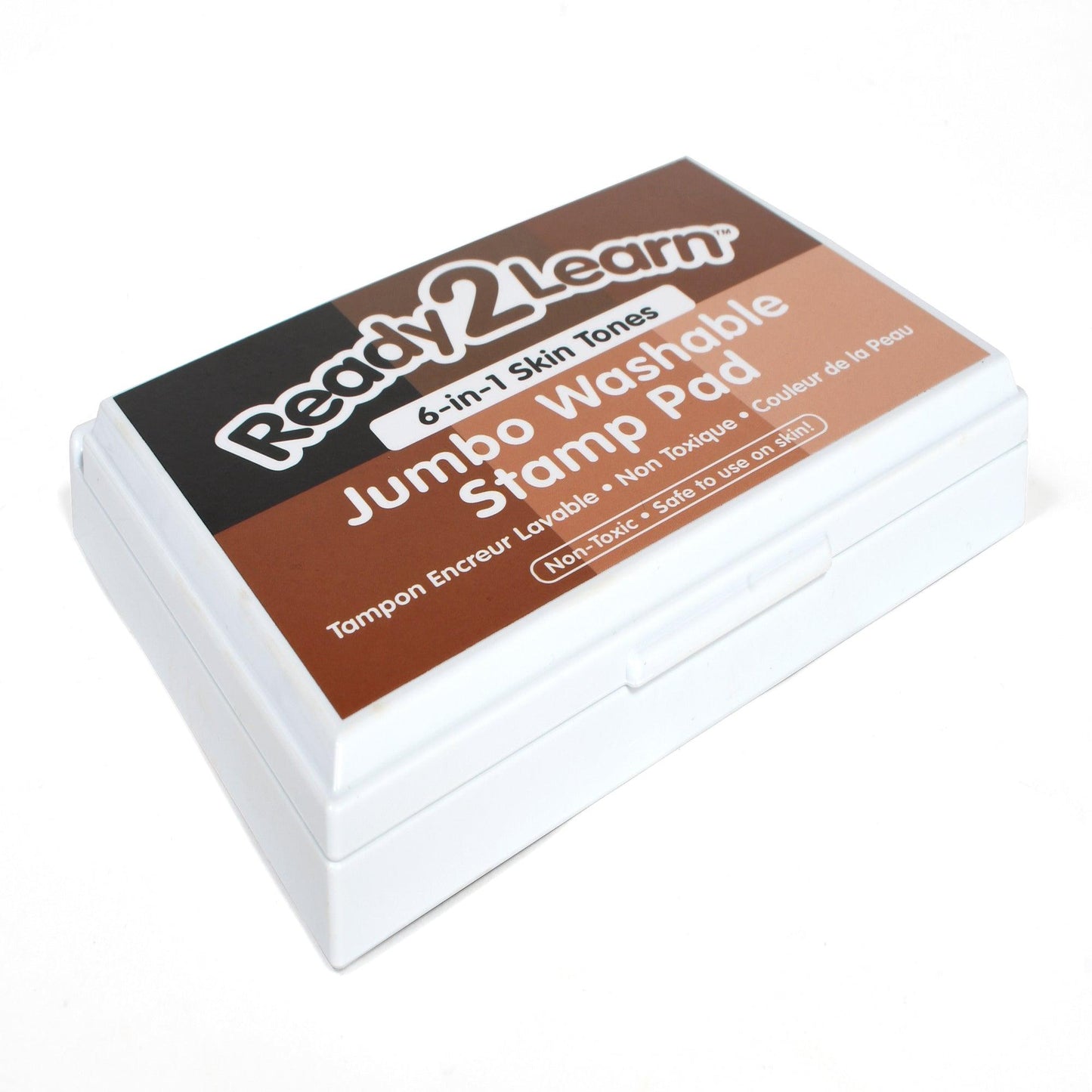 Jumbo Washable Stamp Pad - 6-in-1 - Skin Tones, Pack of 2 - Loomini