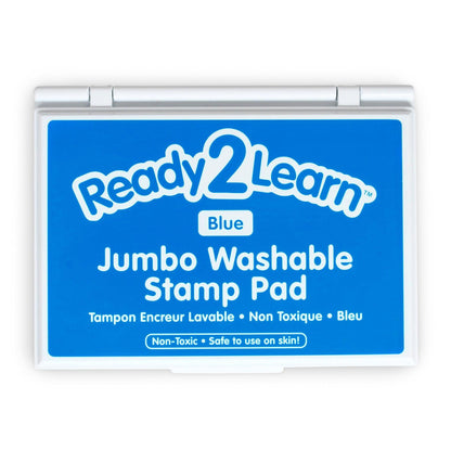 Jumbo Washable Stamp Pad - Blue - 6.2"L x 4.1"W - Pack of 2 - Loomini