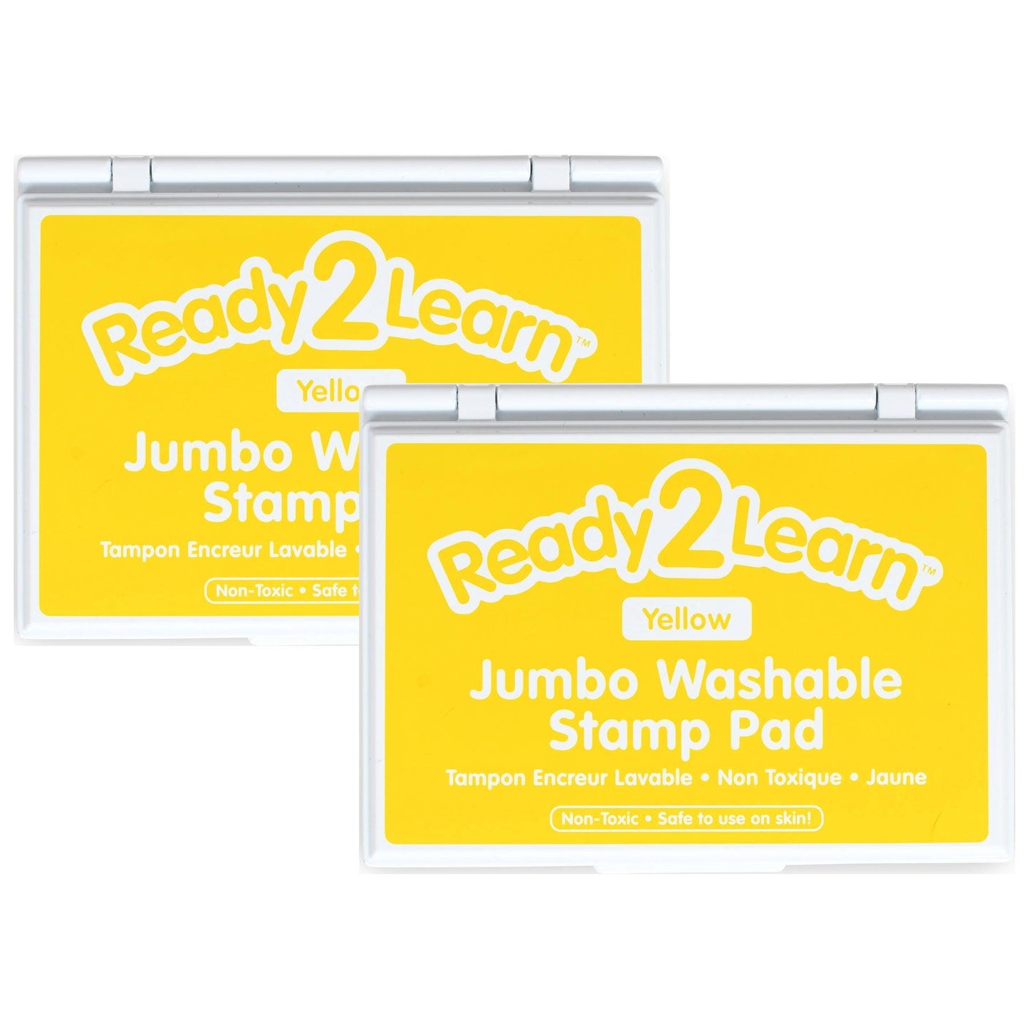 Jumbo Washable Stamp Pad - Yellow - 6.2"L x 4.1"W - Pack of 2 - Loomini