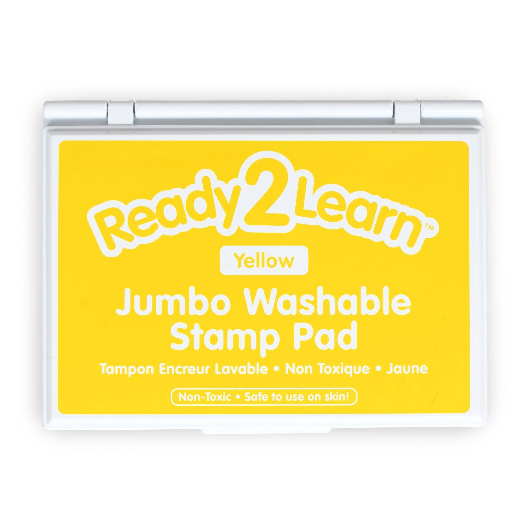 Jumbo Washable Stamp Pad - Yellow - 6.2"L x 4.1"W - Pack of 2 - Loomini