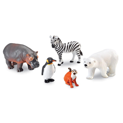 Jumbo Zoo Animals, Set of 5 - Loomini