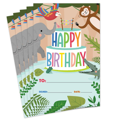 Jungle Friends Happy Birthday Awards, 30 Per Pack, 6 Packs - Loomini