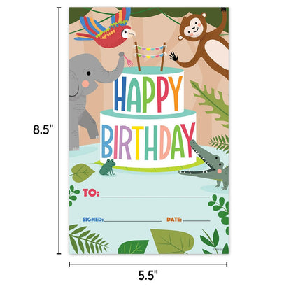 Jungle Friends Happy Birthday Awards, 30 Per Pack, 6 Packs - Loomini