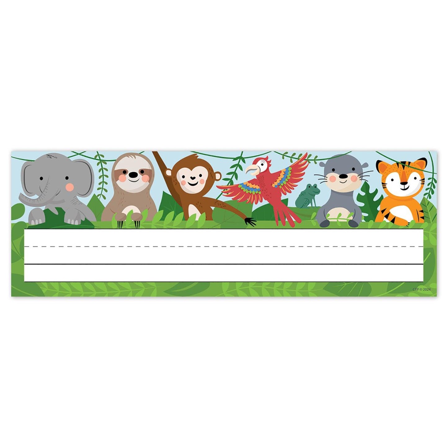 Jungle Friends Name Plates, 36 Per Pack, 6 Packs - Loomini