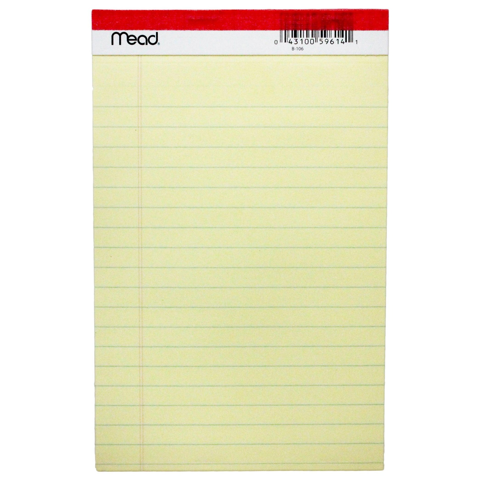 Junior Legal Pad, 5" x 8", 50 Sheets Per Pad, 12 Pads - Loomini