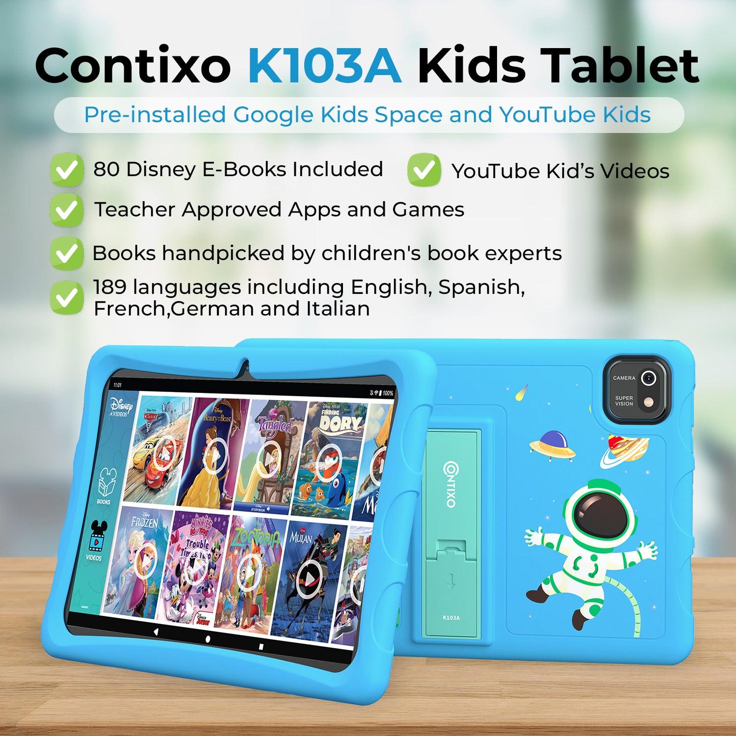 K103-A Blue 10-Inch Kids 64GB HD Tablet - Loomini