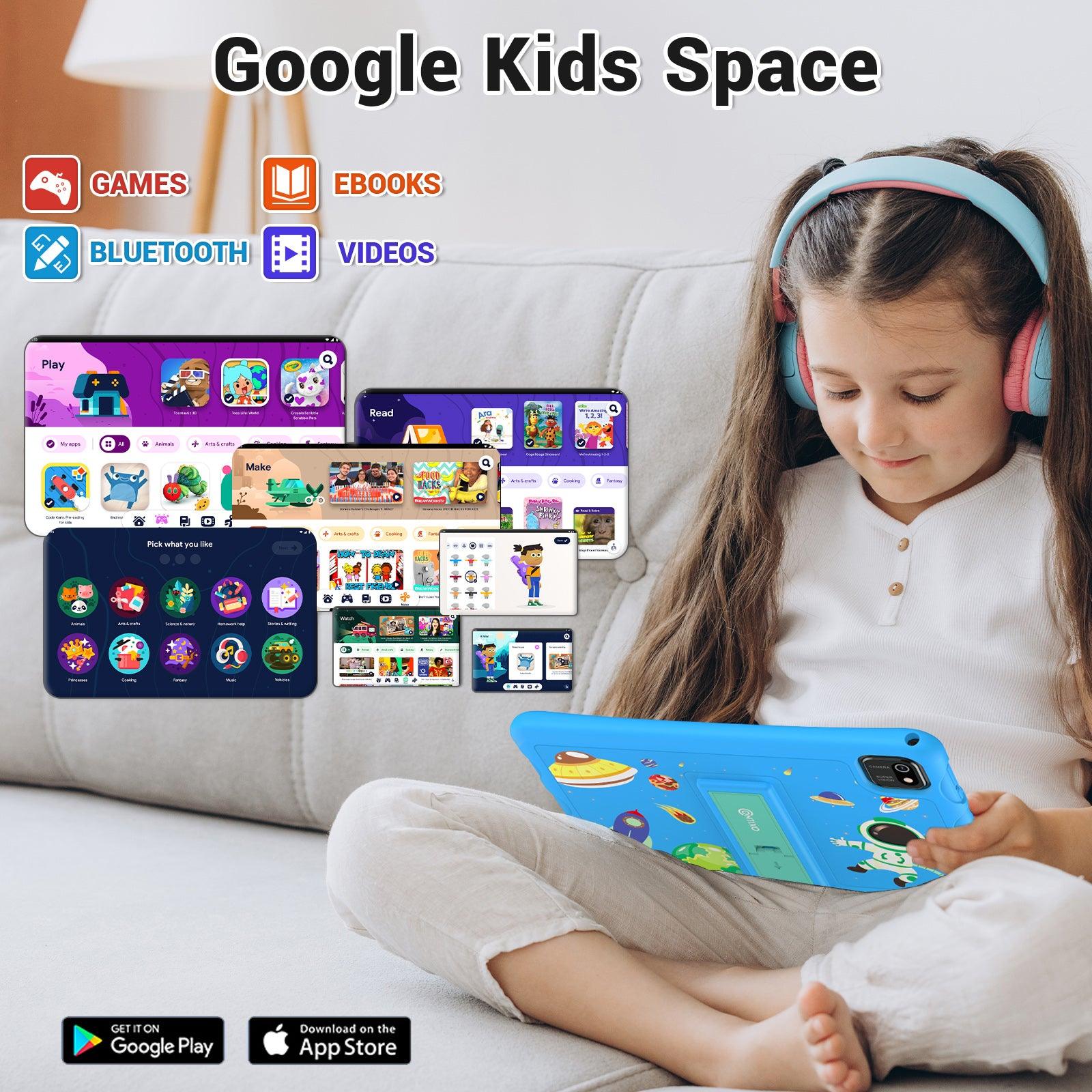 K103-A Blue 10-Inch Kids 64GB HD Tablet - Loomini