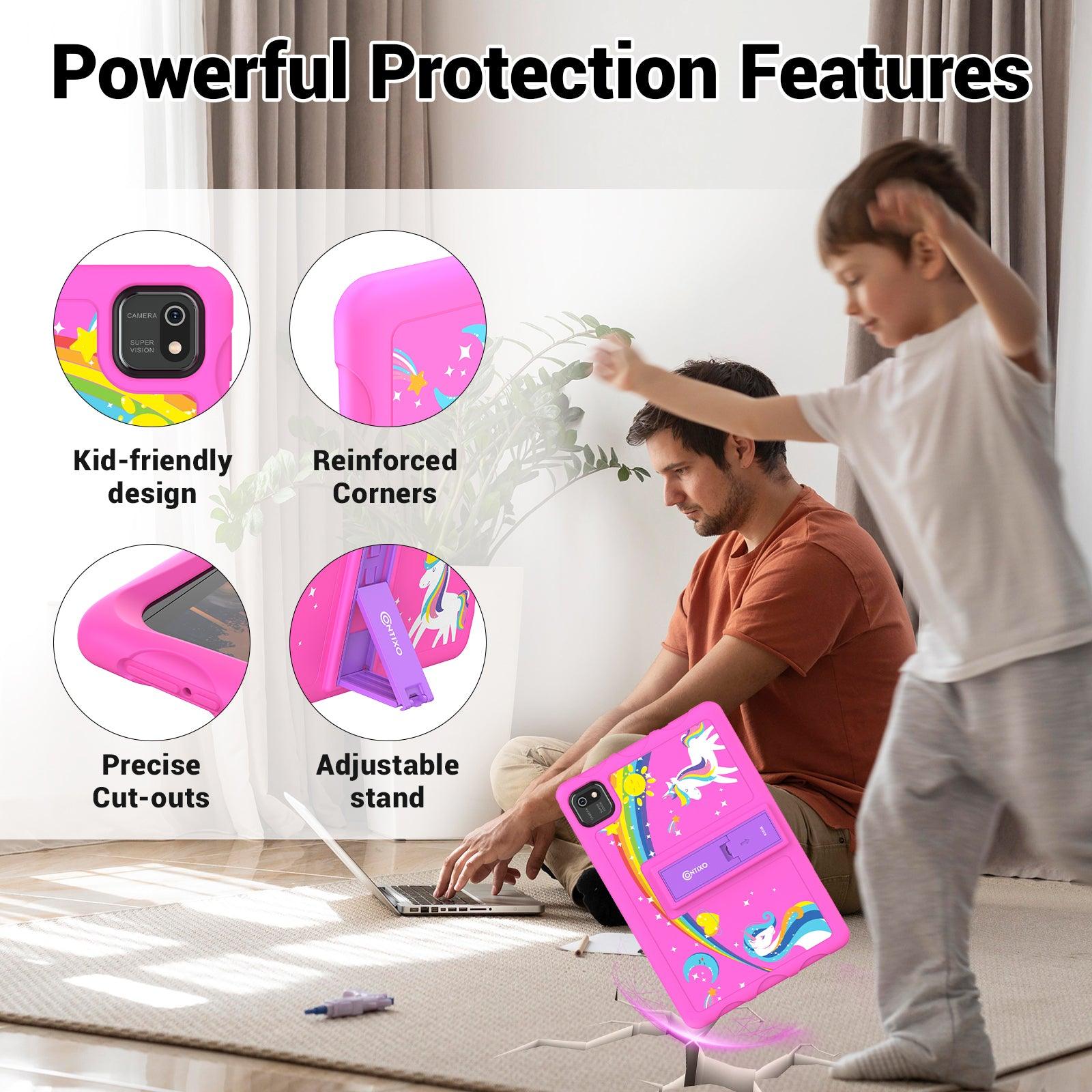K103-A Pink 10-Inch Kids 64GB HD Tablet - Loomini