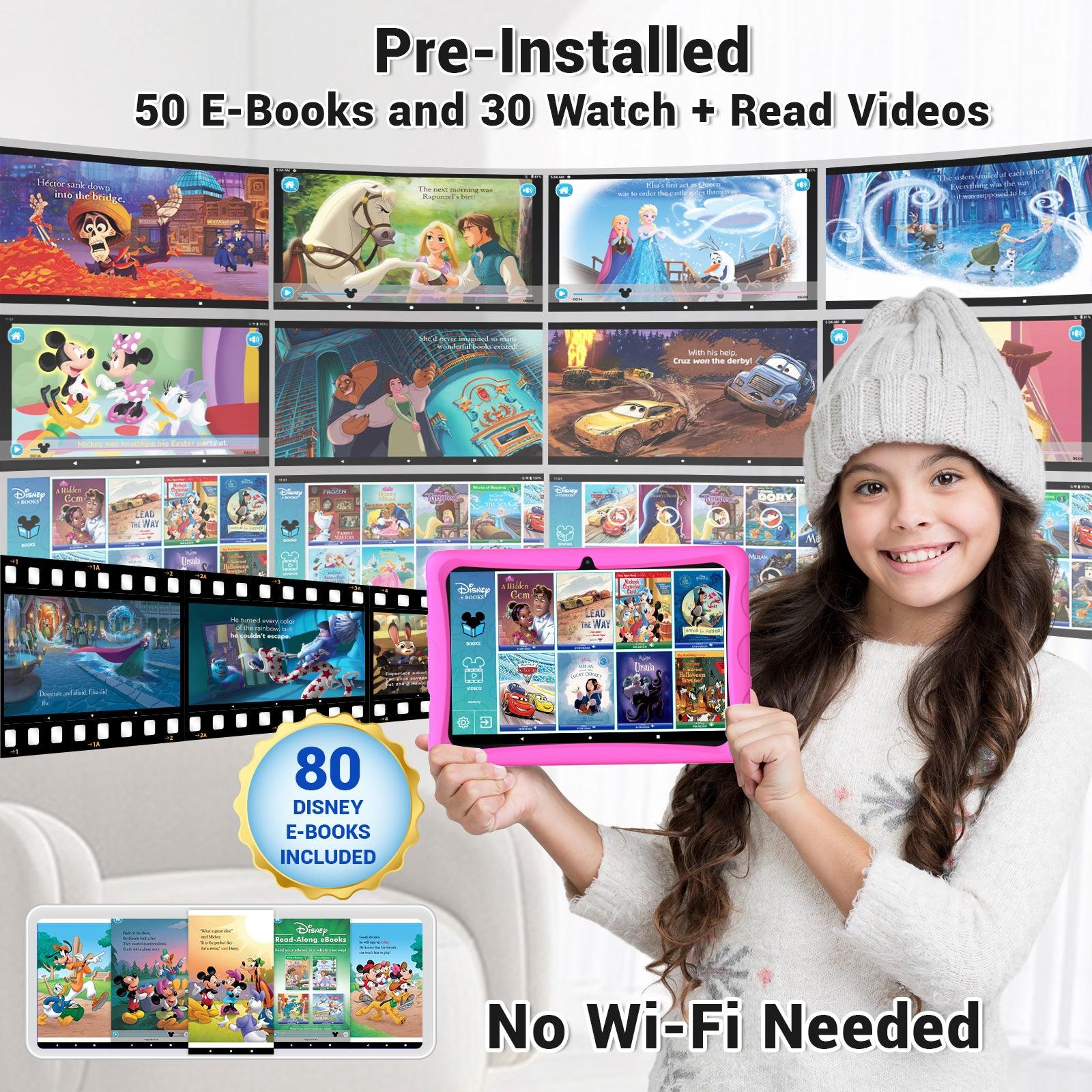 K103-A Pink 10-Inch Kids 64GB HD Tablet - Loomini