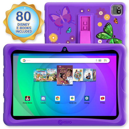 K103-A Purple 10-Inch Kids 64GB HD Tablet - Loomini