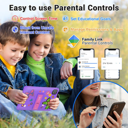 K103-A Purple 10-Inch Kids 64GB HD Tablet - Loomini